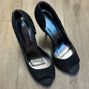 Bella Luna Agnes Open Toe Crystal Stiletto